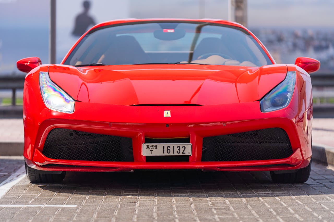 Parked Red Ferrari